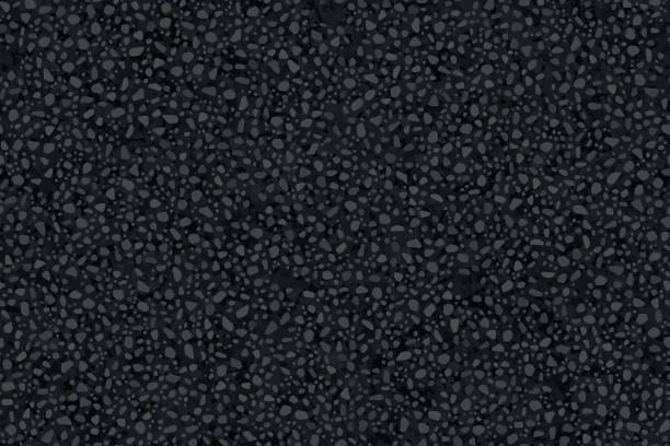 Dark grey textured asfalt seamless pattern top view Dark grey textured asfalt seamless pattern top view. Black abstract tarmac texture. Vector illustration of road coat material. Grunge granular closeup surface. Bitumen grain highway backdrop rubber rocks stock illustrations