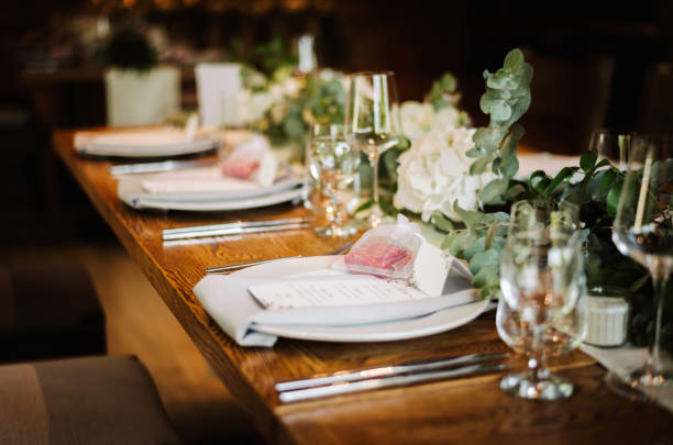 istock Wedding decor with white and green colors 1431327583