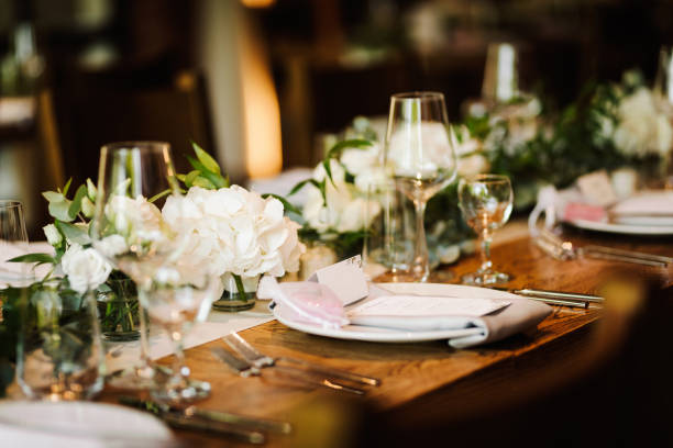 istock Wedding decor with white and green colors 1431327602