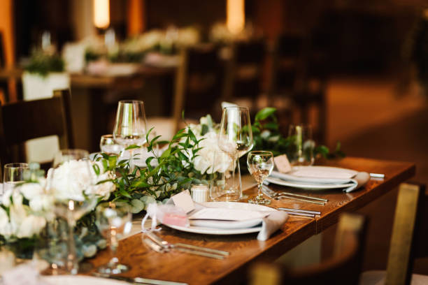 istock Wedding decor with white and green colors 1431327608