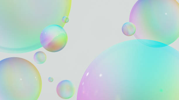 istock Abstract liquid circles on a background of blue with spacing 1431333720