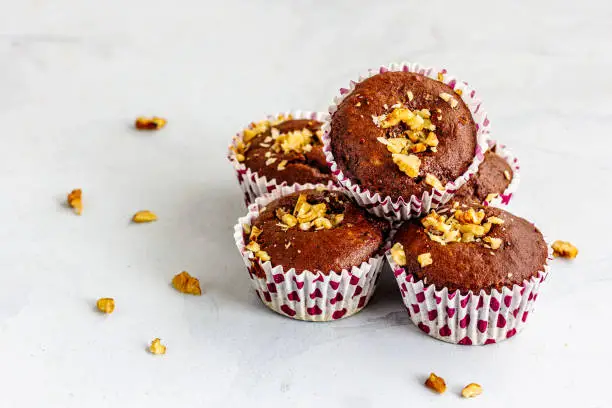 Chocolate Muffins, Dessert, Homemade Cake Photography