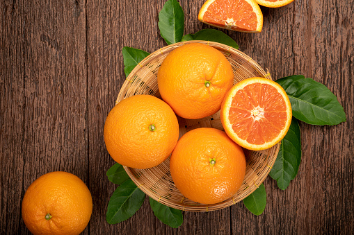 fresh tangerine fruits isolated on white