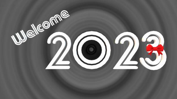 istock cartoon theme for 2023 year coming with welcome text on top left 1431344790
