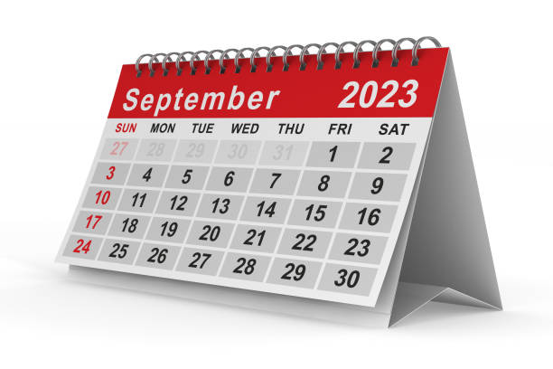 istock 2023 year. Calendar for September. Isolated 3D illustration 1431346208