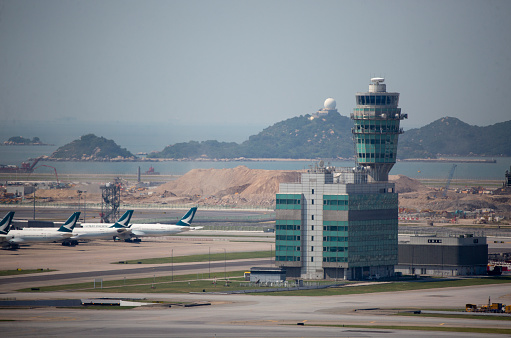 2022 Oct 07,Hong Kong.Hong Kong International Airport Control Tower