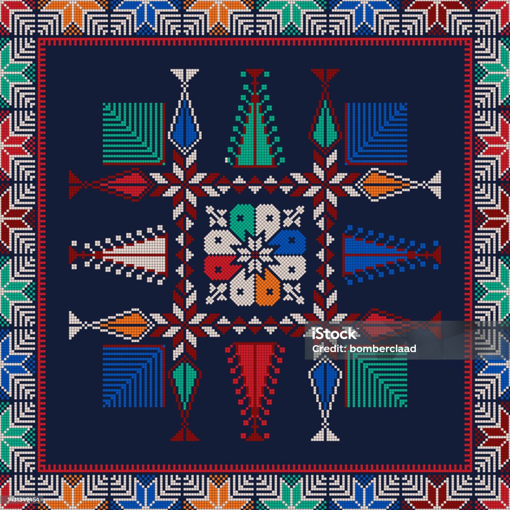 Palestaine Pattern Decorative Palestinian Pattern 3 Stock Illustration - Download Image ...