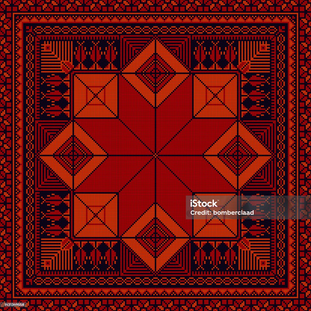 Palestinian Pattern Background Decorative Palestinian Pattern 12 Stock Illustration - Download Image ...