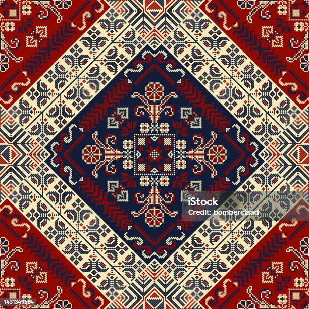 Checkers Pattern Palestinian Decorative Palestinian Pattern 16 Stock Illustration - Download Image ...