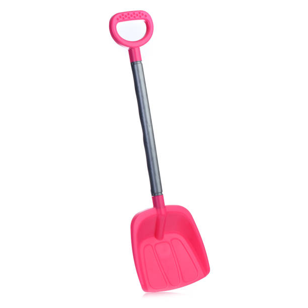 istock Children's large shovel isolated on a white background. Colored plastic shovels for snow removal. Children's Sandbox Toys 1431350258