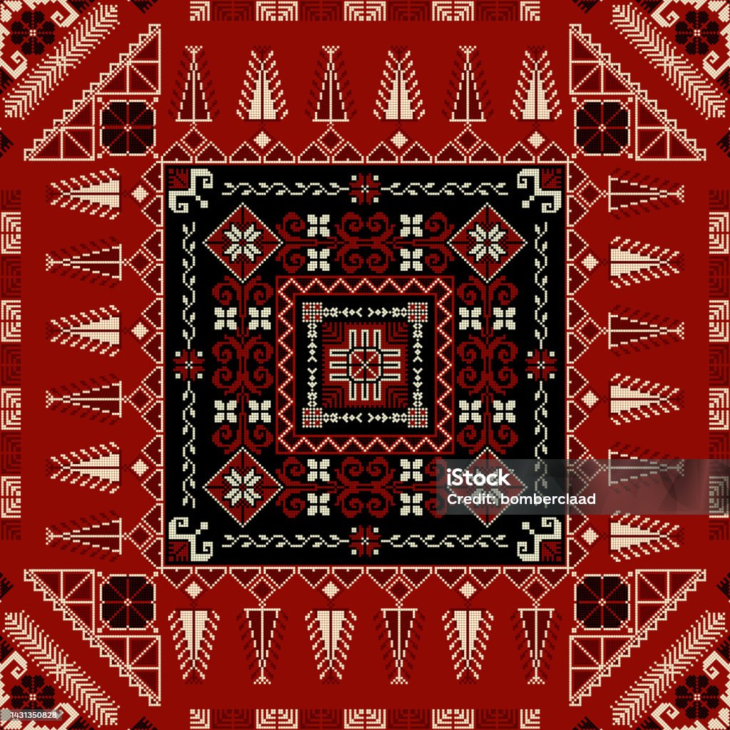 Palestaine Pattern Decorative Palestinian Pattern 15 Stock Illustration - Download Image ...