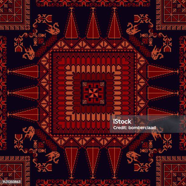 Palestinian Pattern Texture Decorative Palestinian Pattern 11 Stock Illustration - Download Image ...
