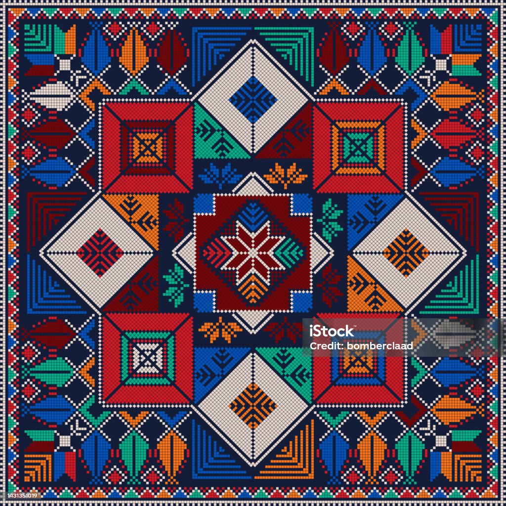 Palestina Pattern Decorative Palestinian Pattern 2 Stock Illustration - Download Image ...