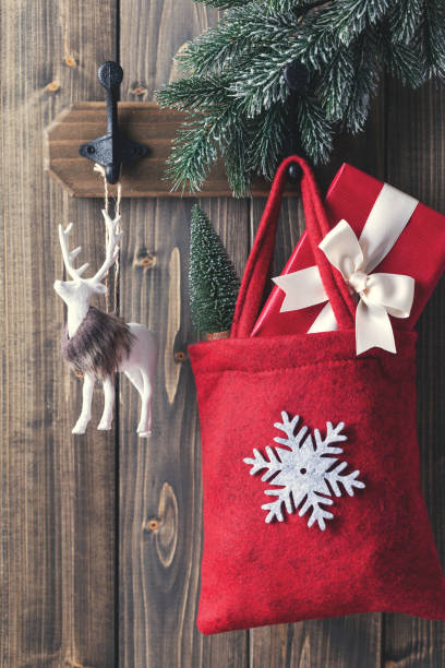 istock Hanging Christmas decor with various ornaments, decoration. 1431357843