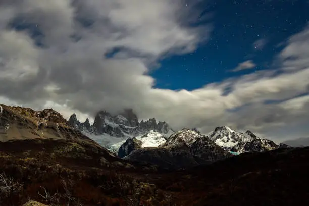 Mount Fitz Roy in the early morning. El Chalten. Patagonia Argentina