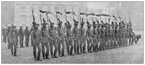 istock Antique image: Colonial soldiers in London, New South Wales 1431368066