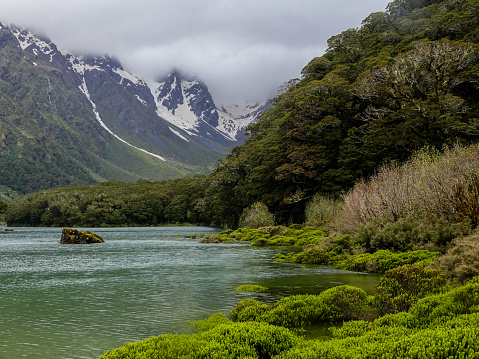 Lake MacKenzie, Routeburn Track, Fiordland National Park, New Zealand.