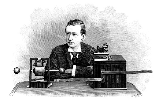 Antique image: Guglielmo Marconi
