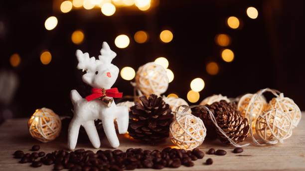istock Coffee beans and decorations for Christmas 1431369327