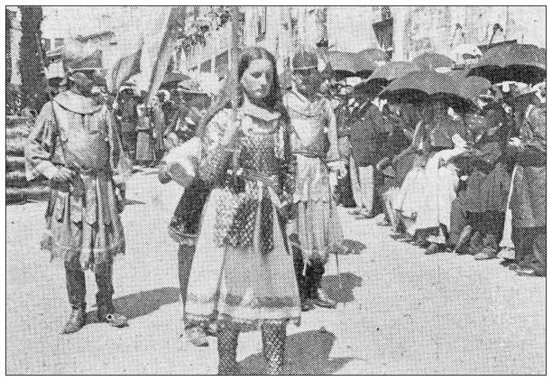 istock Antique image: Ostensions du Dorat, Parish of Peyrat de Bellac, Joan of Arc 1431369499