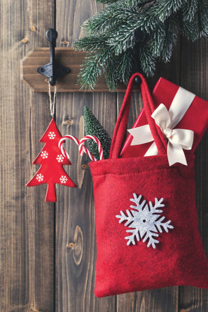 istock Hanging Christmas decor with various ornaments, decoration. 1431370548