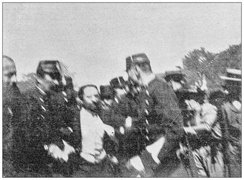 Antique image: Bois de Boulogne assassination attempt (Blurred motion)