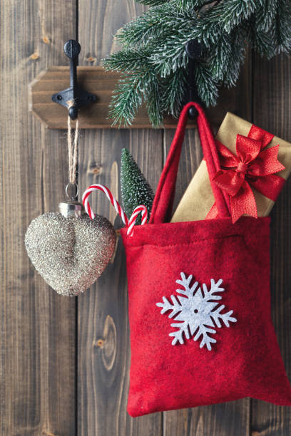 istock Hanging Christmas decor with various ornaments, decoration. 1431373701