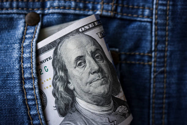istock A stack of $100 American bills in my jeans pocket. 1431401256