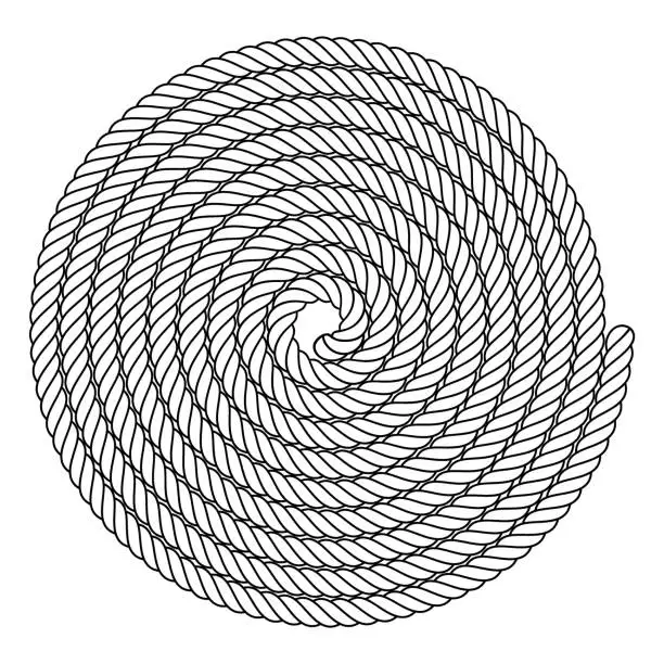 Vector illustration of Rope coil illustration