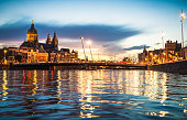 Amsterdam reflections at dusk
