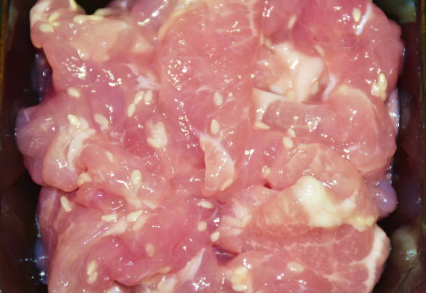 istock slice raw pork fermenting with sesame oil on bowl in white background 1431410546