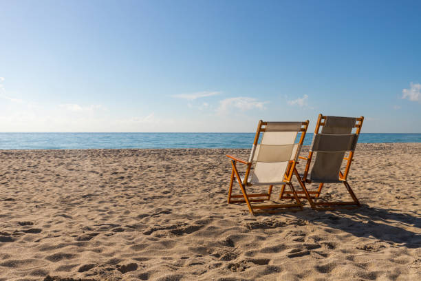 istock Beautiful tropical landscape with chairs, 1431411644