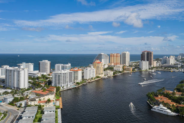 istock Drone aerial shot of Miami 1431412391