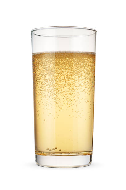 istock Glass of yellow soda isolated white. 1431412653
