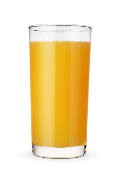 istock Glass of orange juice isolated on white. 1431412654