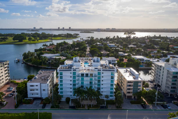 istock Drone aerial shot of Miami 1431413136