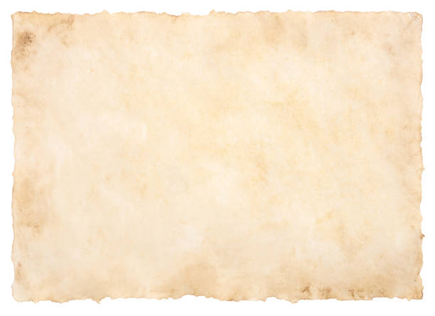 old parchment paper sheet vintage aged or texture isolated on white background old parchment paper sheet vintage aged or texture isolated on white background. archival stock pictures, royalty-free photos & images