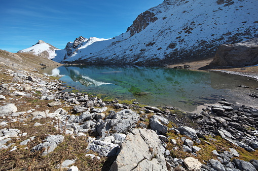 Personally I think that the path that leads to Col des Houerts-Pointe d'Escreins or Pic de Panestrel via Lac Vert and Lac Bleu is one of the most beautiful and varied in the Haute-Ubaye...magical and magnificent