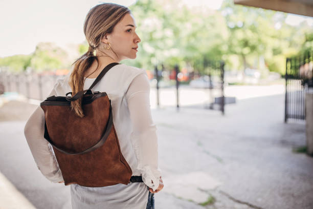 istock Modern woman in city 1431425377