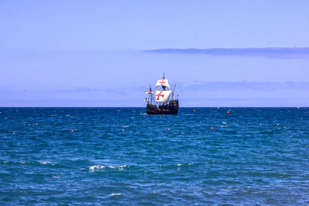 Historic Galleon sails around Dubrovnik with Lokrum Island