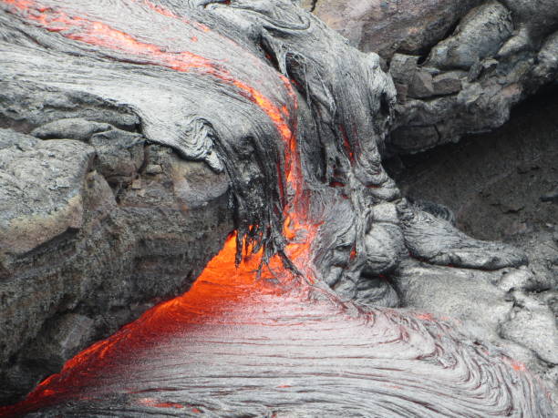 istock Molten Lava flowing and pooling 1431430798