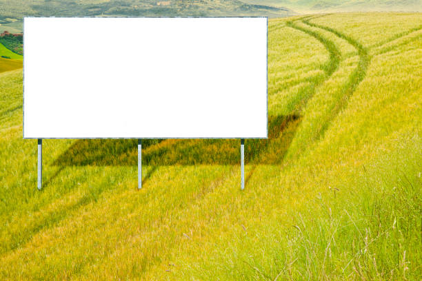 istock Blank advertising billboard immersed in a rural scene - image with copy space 1431438768
