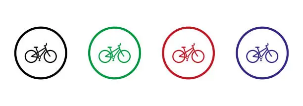 Vector illustration of Bicycle. Vector image.