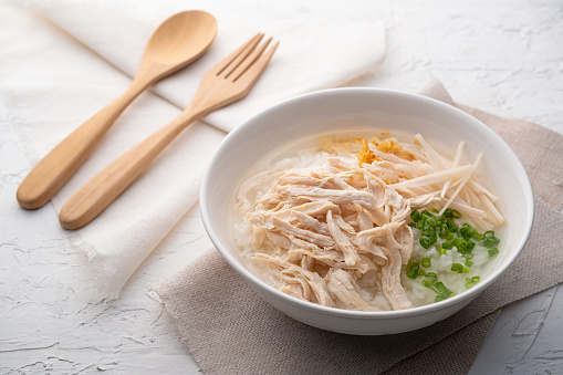 Shredded Chicken boiled rice with Ginger and Spring Onions
