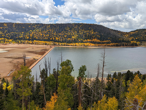 Fall colors on US-14 over Cedar Mountain to Cedar Breaks National Monument and Navajo Lake Utah