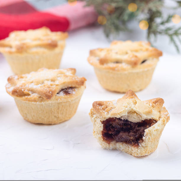 istock Traditional British Christmas mince pies with a fruit filling, square format 1431453720
