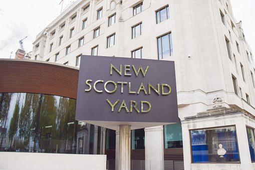 London, UK - May 2 2022: New Scotland Yard exterior view