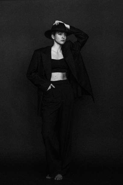 istock Beautiful woman. Black and white photo 1431466802