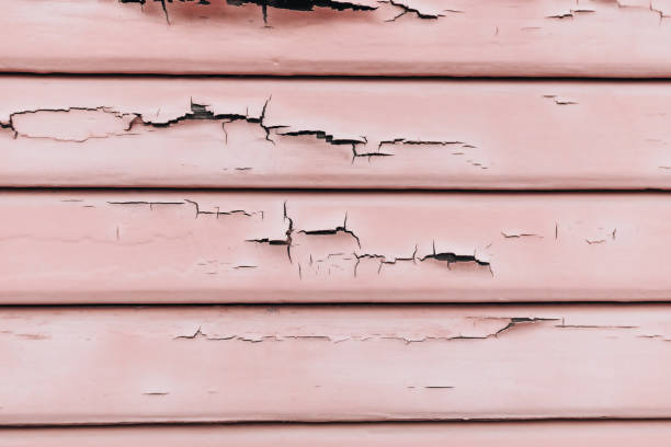 paneles de pared texturizados con virutas de pintura astilladas y agrietadas que se caen. - lead paint fotografías e imágenes de stock