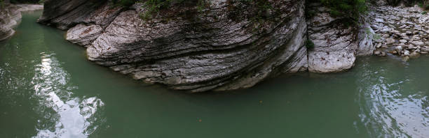 Beautiful view of the canyon in Sochi, Krasnodar Krai, Russia. The nature of the Sochi National Park near the Black Sea